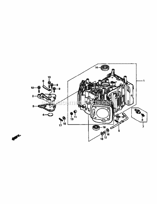 Gxv620k1 Cylinder Barrel Diagram and Parts List for M48-HN 53BB5E6V750-20-HP-OHV Cub Cadet Lawn Tractor